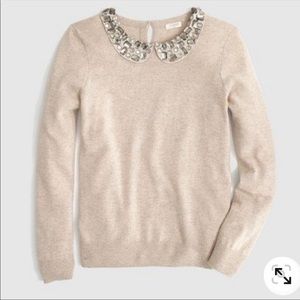 J. Crew Jewel Collared Sweater